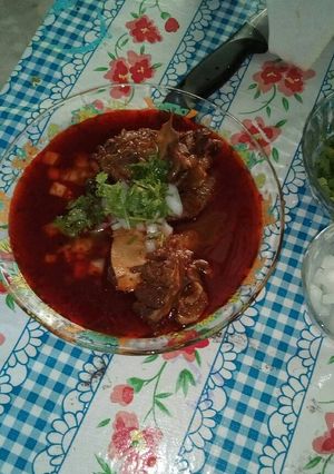 A picture of Beef Barbacoa in a Pressure Cooker.