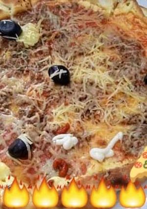 صورة لوصفة بيتزا تونة وجبن