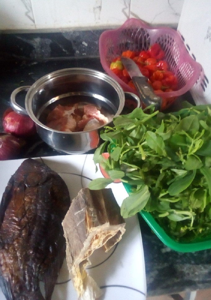 A picture of Afang soup.