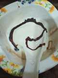 Vanilla Ice cream(with chocolate syrup)