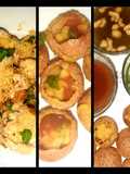 Indian snack (crisp sphere with flavoured water/curd mixture)