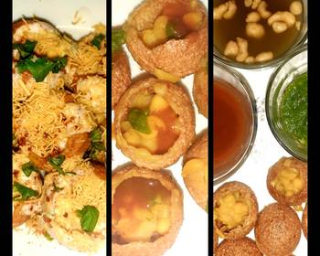 Without Fail Making Recipe Indian snack crisp sphere with flavoured watercurd mixture Delicious Simple