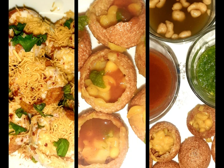 Recipe Indian snack (crisp sphere with flavoured water/curd mixture) the Awesome  Really delicious