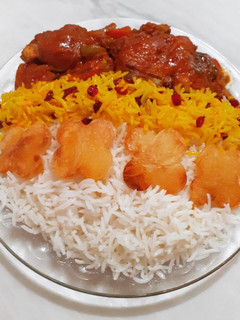 عکسی از دستور زرشک پلو مرغ مجلسی