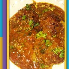 A picture of Manchurian balls with gravy.