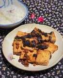 Đậu hũ kho rong biển và tương hột (chay)