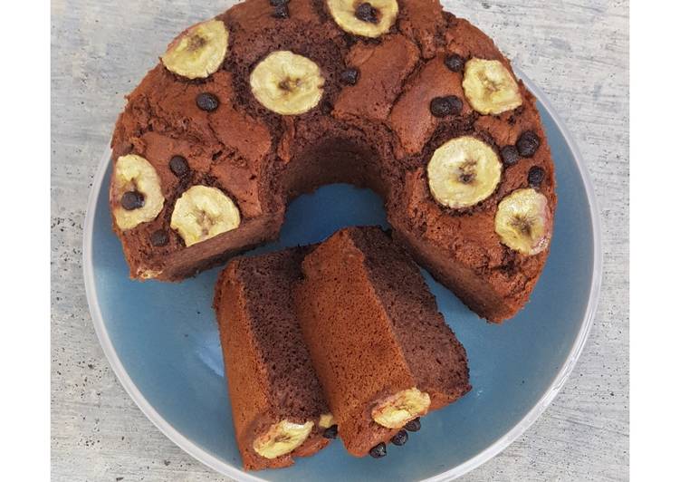 Resep Terbaik Banana Chocolate Chiffon Cake 🍌🍫 Enak Sederhana