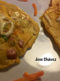 Una foto de Tortitas de verdura con jamón