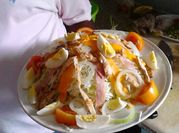 Una foto de pollo a la lombarda