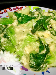 Foto resep Tumis Pok Coy Telor Asin