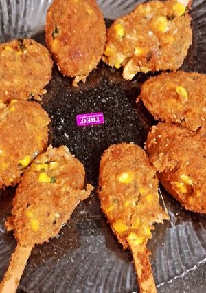 A picture of Cheese Corn Lollipops.