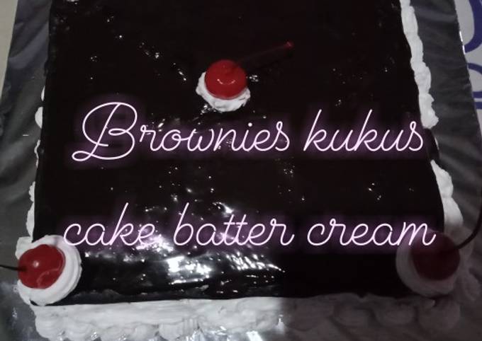 Brownies kukus cake butter cream.. foto resep utama