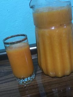 صورة لوصفة عصير برتقال 🍊 وجزر 🥕 فريش