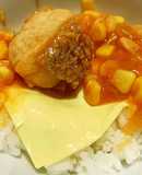 龍膽石斑魚塊の洋蔥玉米糖醋醬