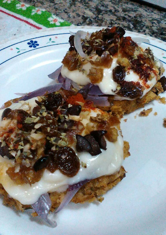 Una foto de Fugazzettas árabes para veganos