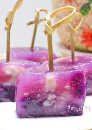 芋香紫薯水晶糕 的食譜成品照片