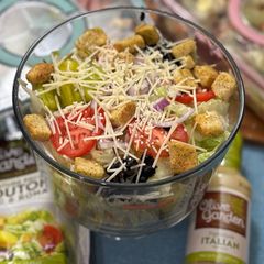 A picture of Olive Garden house salad copycat.