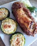 Pan de carne con zapallitos rellenos