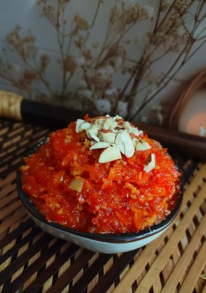 A picture of Shahi Gajar ka halwa.