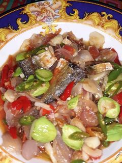 Foto resep Oseng ikan asin pete pedas