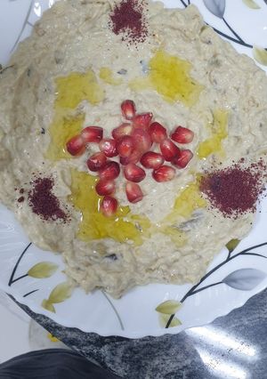 A picture of Mutabbal or Baba Ganoush /Ganouch DIP.