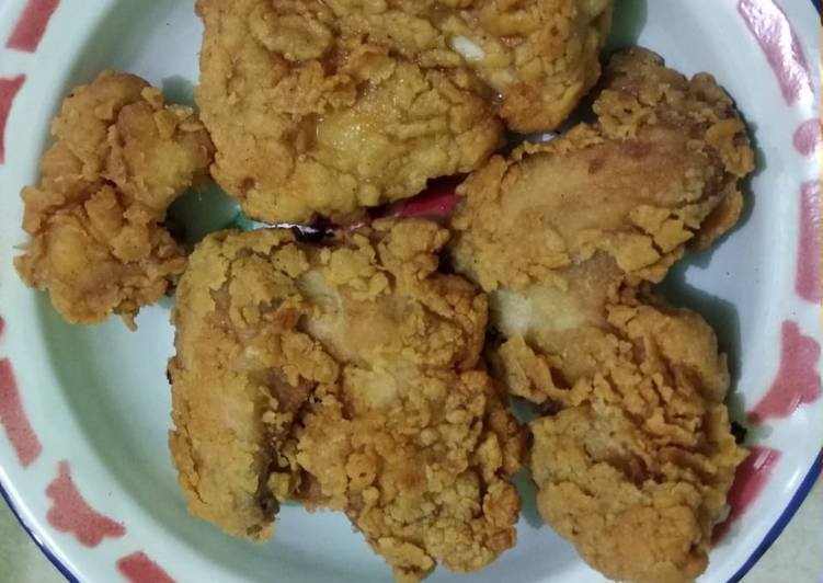 Resep Ayam kriuk 3 bahan Anti Gagal