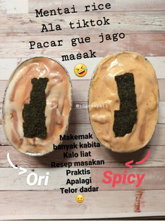 Foto resep Mentai Rice Telur dadar dan Sosis