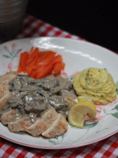 Foto resep Grilled Chicken with Mushroom Sauce and Mashed Potato
