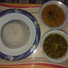 Dal_ Chawal_ with Hari Mirch Masala A picture of Dal_ Chawal_ with Hari Mirch Masala.