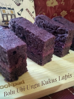 Foto resep Bolu Ubi Ungu Kukus Lapis Keju
