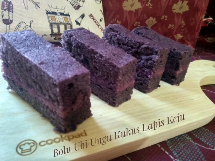 Langkah Gampang Membikin Resep Bolu Ubi Ungu Kukus Lapis Keju yang Sempurna Anti Ribet, Mantap