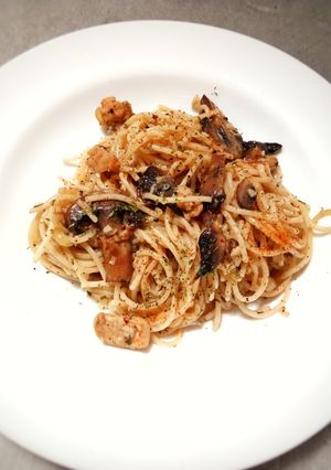 Foto resep Spaghetti Tuna Jamur Aglio e Olio