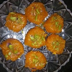 Aam coconut peda A picture of Aam coconut peda.