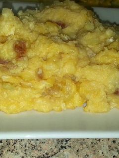 Una foto de Puré de patatas tres delicias