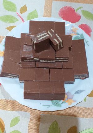 Foto resep Puding coklat biskuit creckers