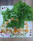 Salad rau củ sốt chanh leo mix cam