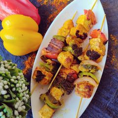 A picture of Grilled veggie panner tikka :.
