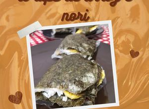 Foto de Wraps de folha de arroz e alga nori