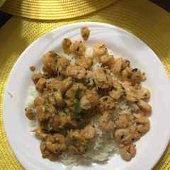 A picture of Chilli garlic prawns.