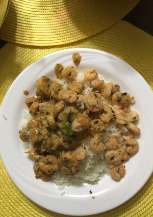 A picture of Chilli garlic prawns.