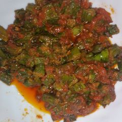 A picture of Lady Finger Curry#indiancontest.