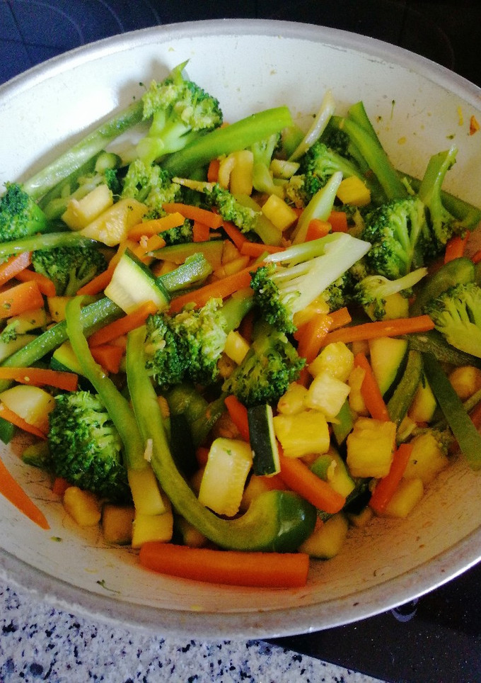 Una foto de Vegetales salteados