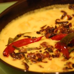A picture of Mathanga Pachadi/Pumpkin pachadi.
