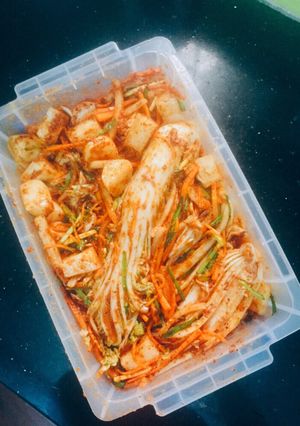 Hình của món Kim chi cải thảo.