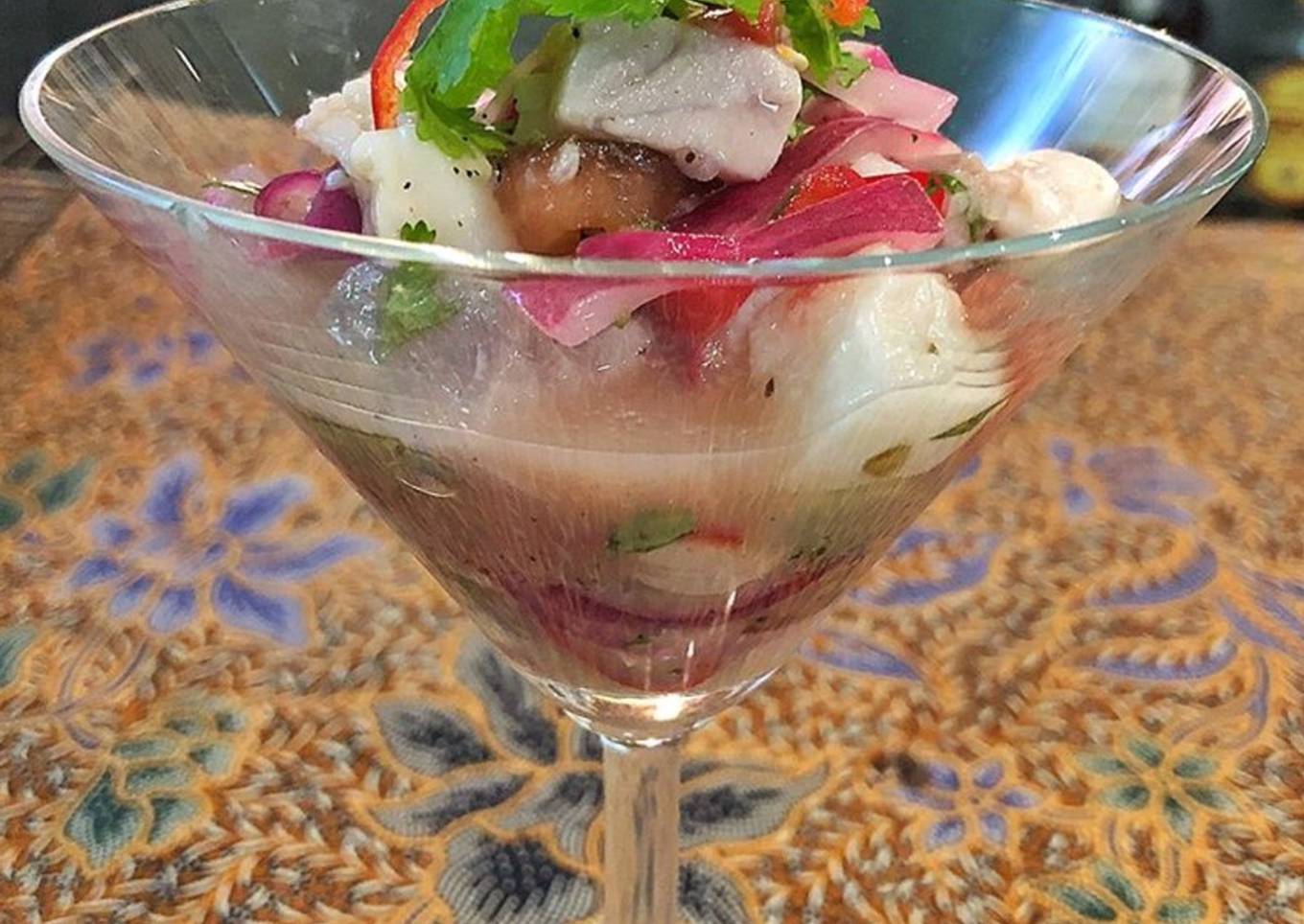 Salmon, Scallop and Tuna Ceviche