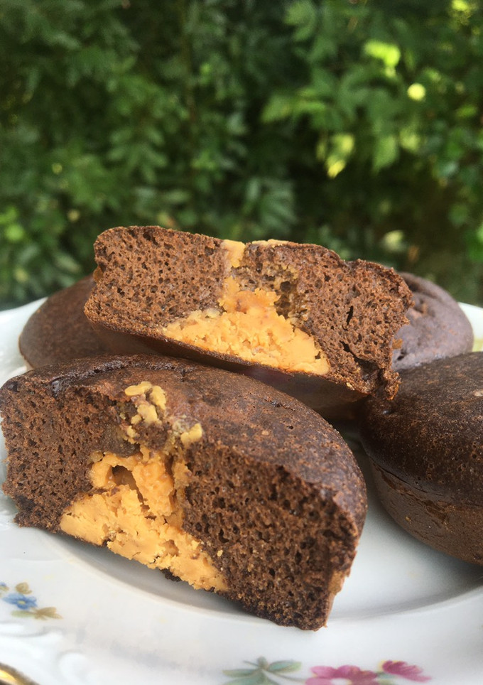 Una foto de Muffins de chocolate sin harina súperexpress