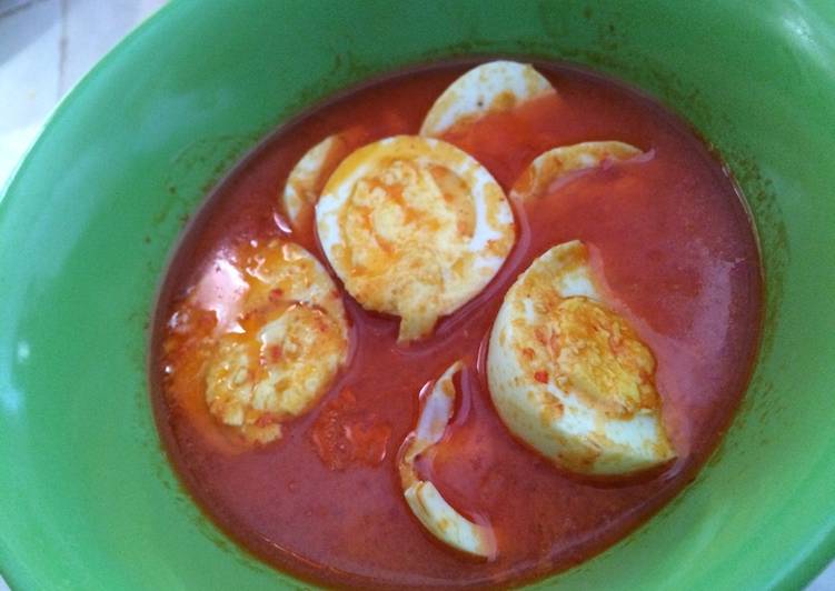 Balado Egg Soup Homemade