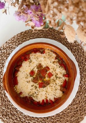 Foto principal de Queso provolone al horno con tomate y orégano