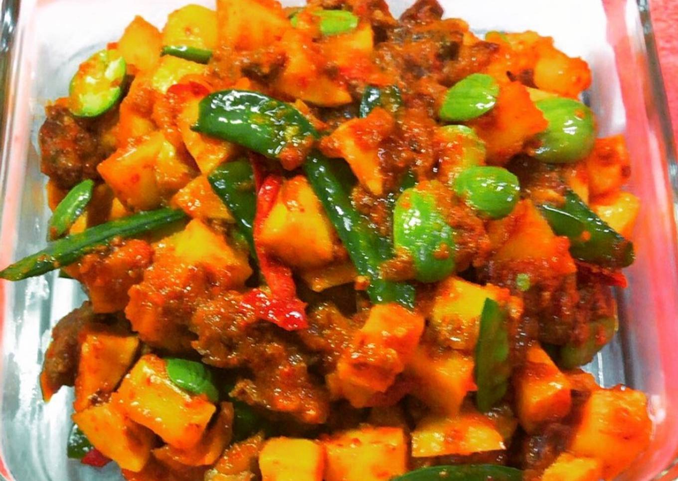 Sambal goreng kentang hati sapi pete