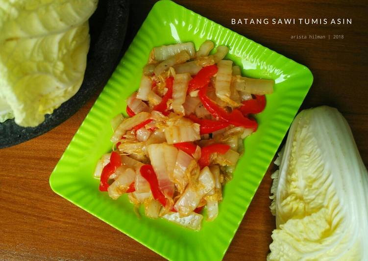 Resep Batang Sawi Tumis Asin, Menggugah Selera